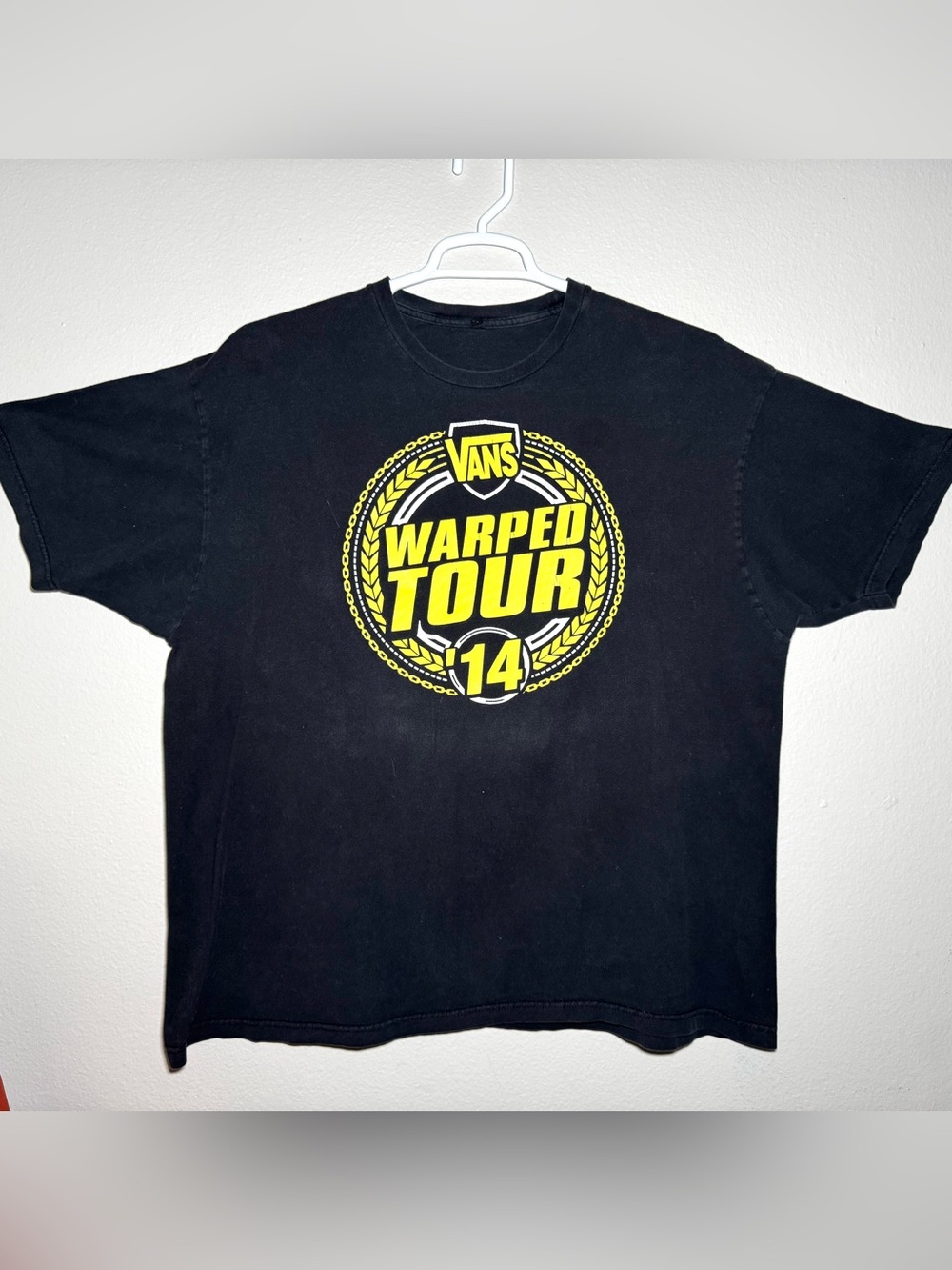 Tultex Vans Warped Tour 2014 T-Shirt 2XL Black Concert Graphic Tee Band